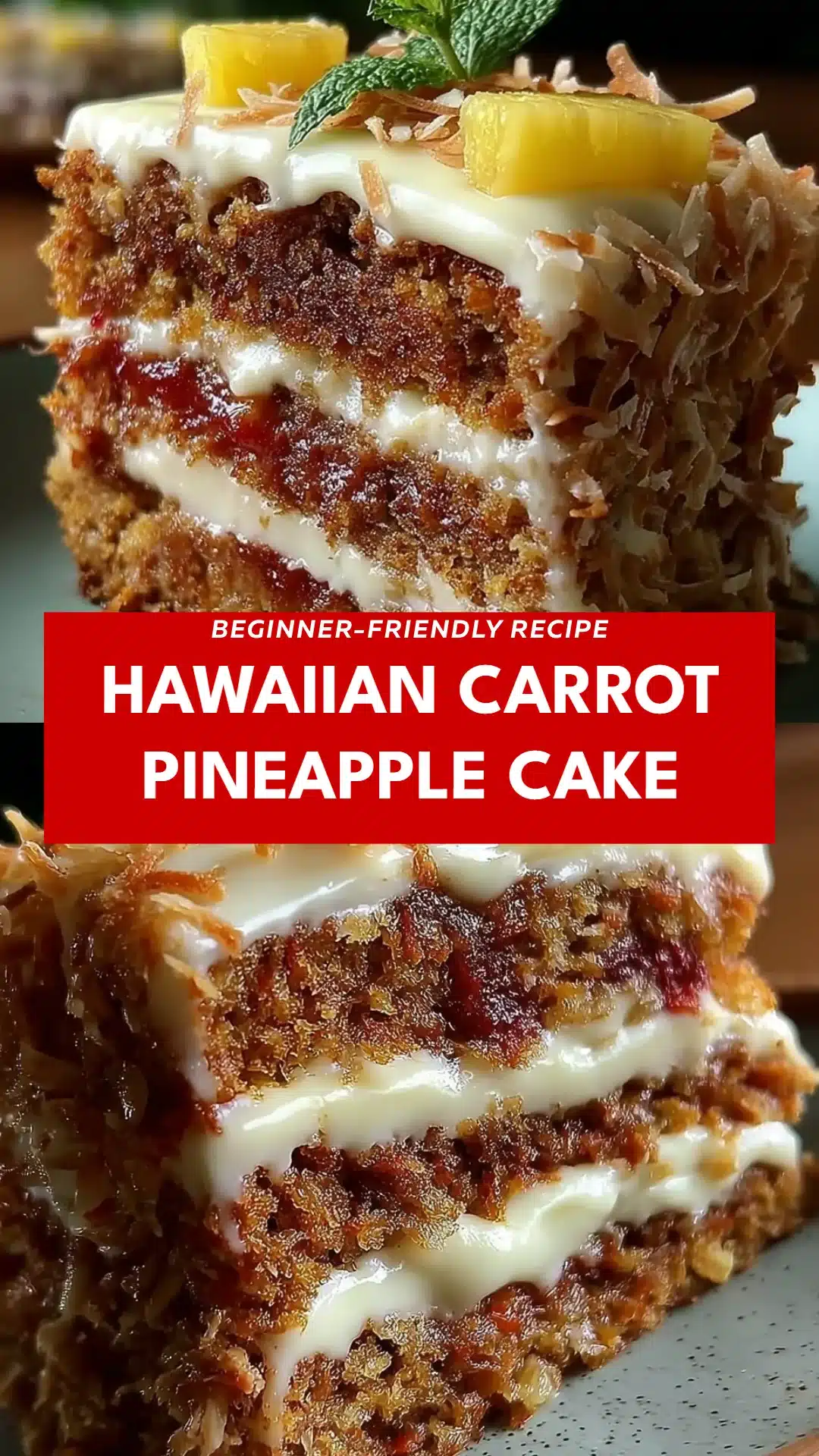 Hawaiian Carrot Pineapple Cake