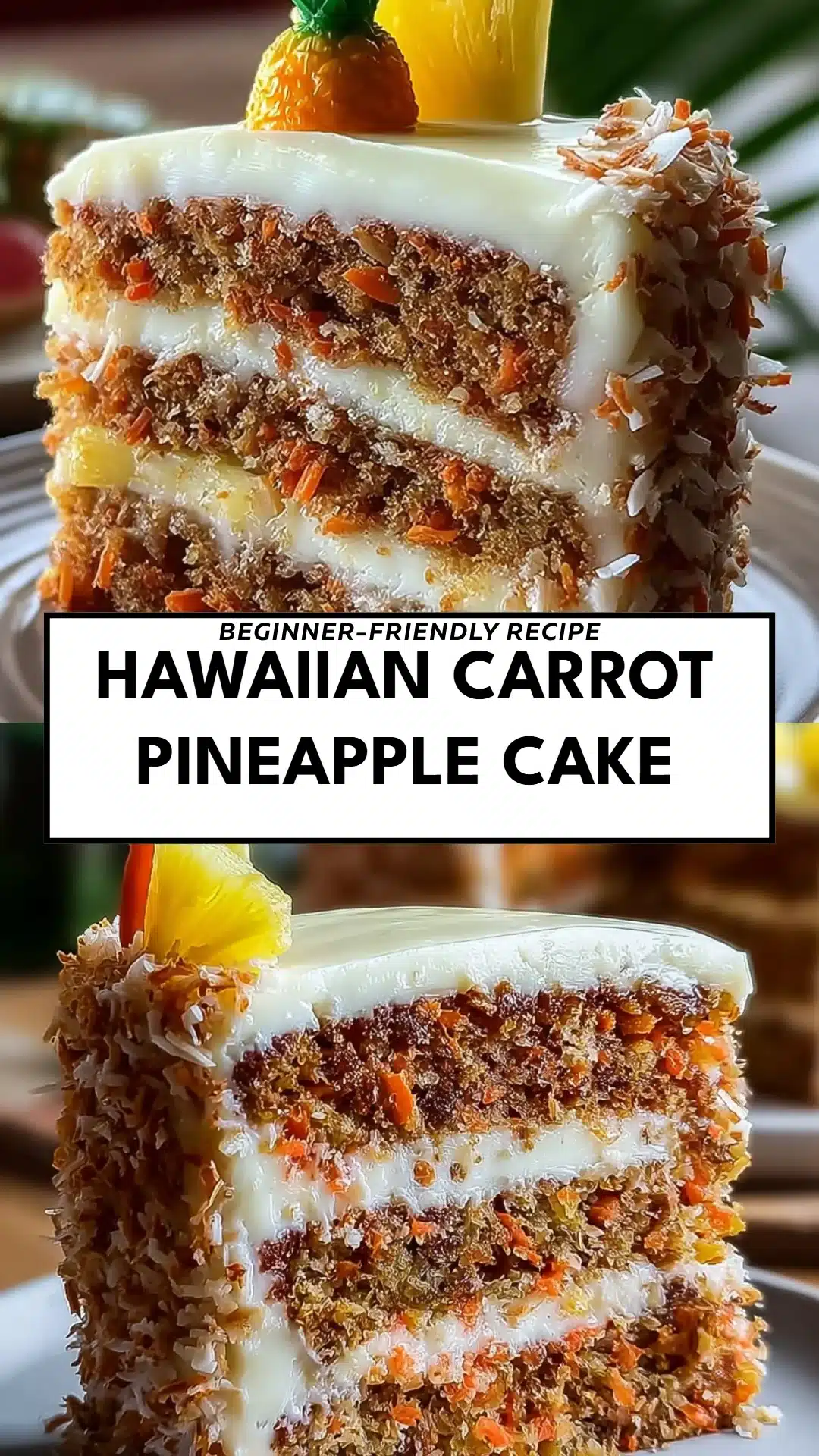 Hawaiian Carrot Pineapple Cake