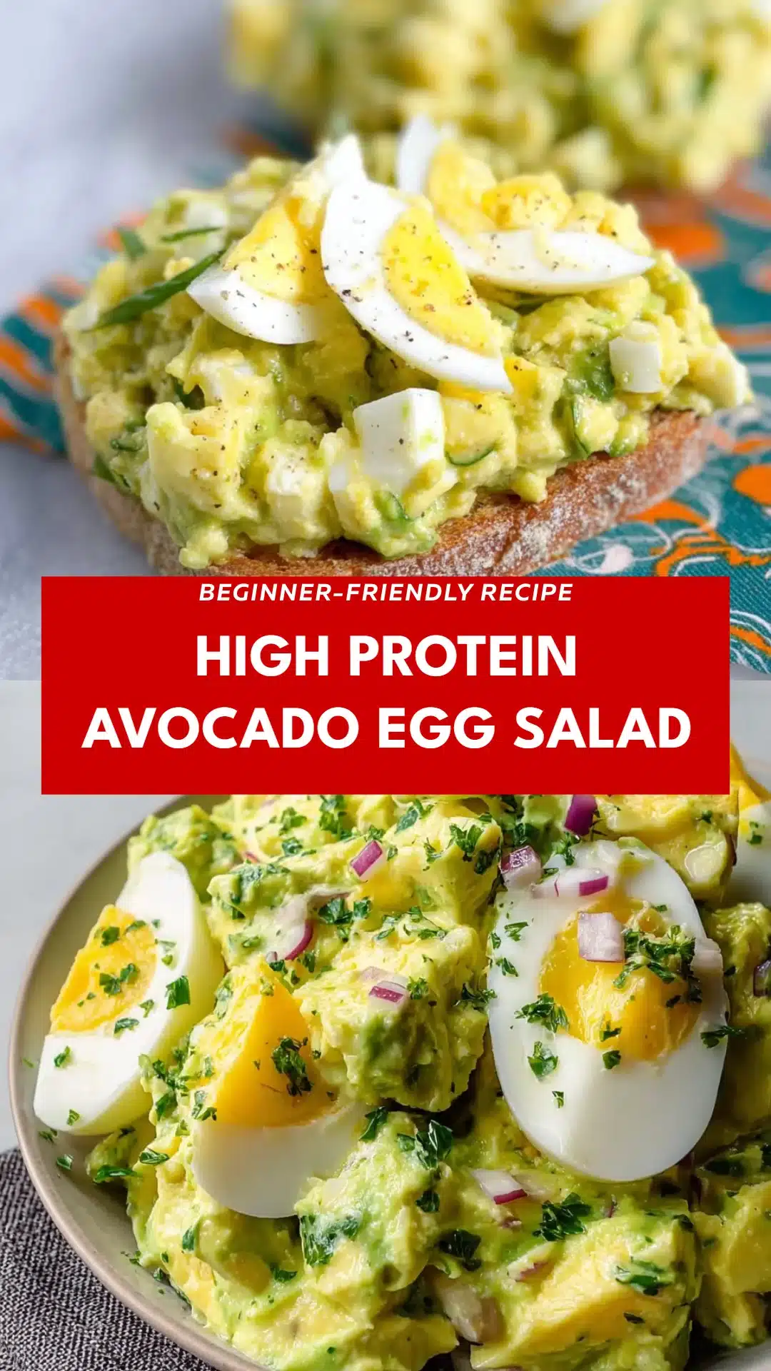 High Protein Avocado Egg Salad