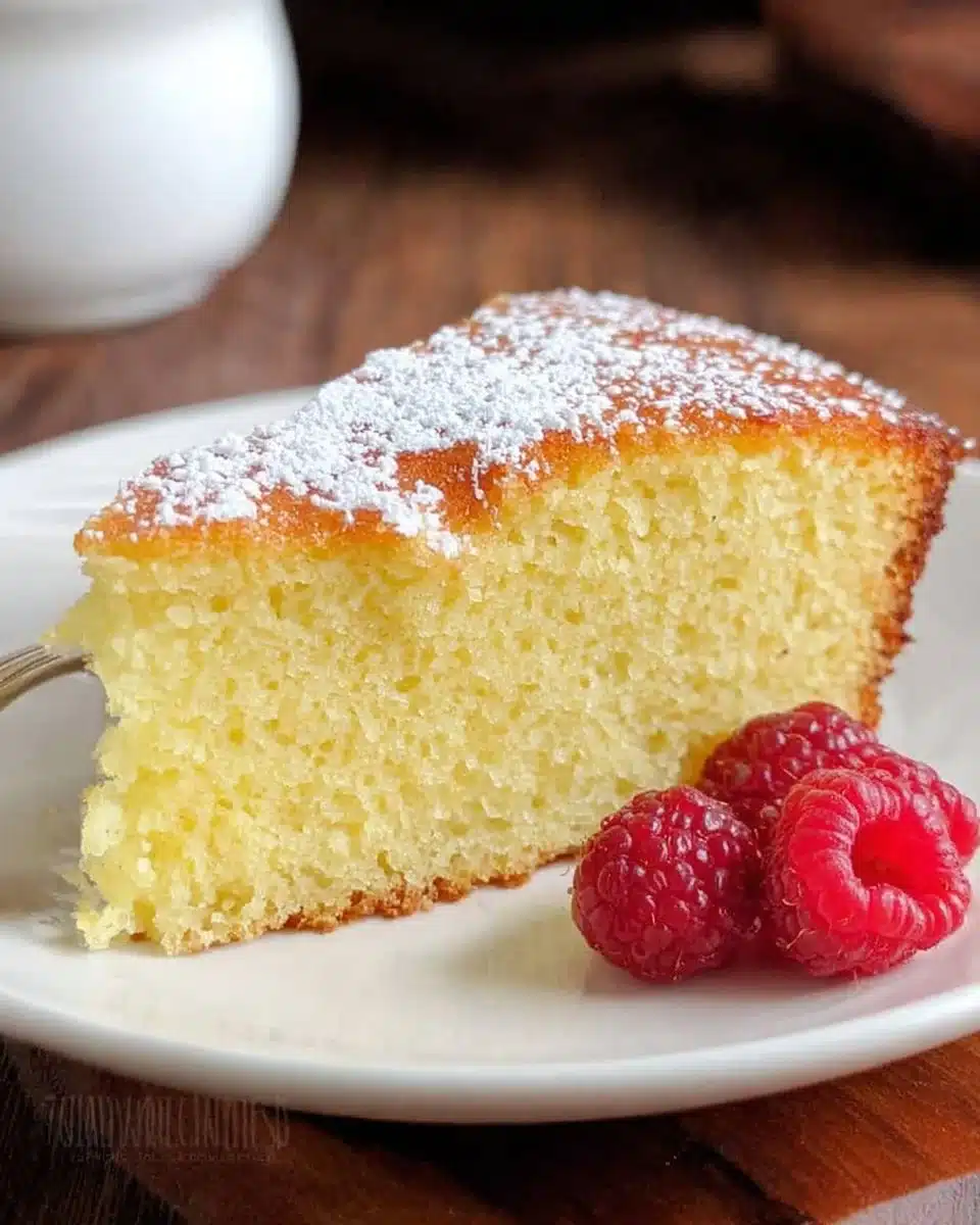 Delicious Irish Tea Cake ready to serve with tea.