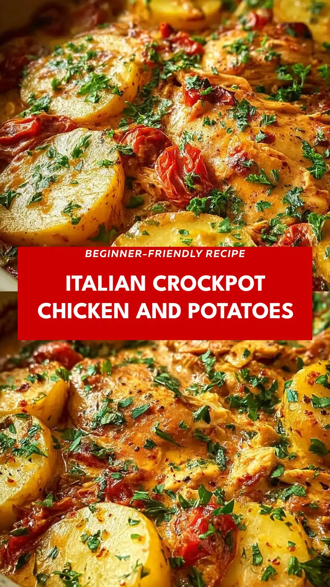 Italian Crockpot Chicken and Potatoes