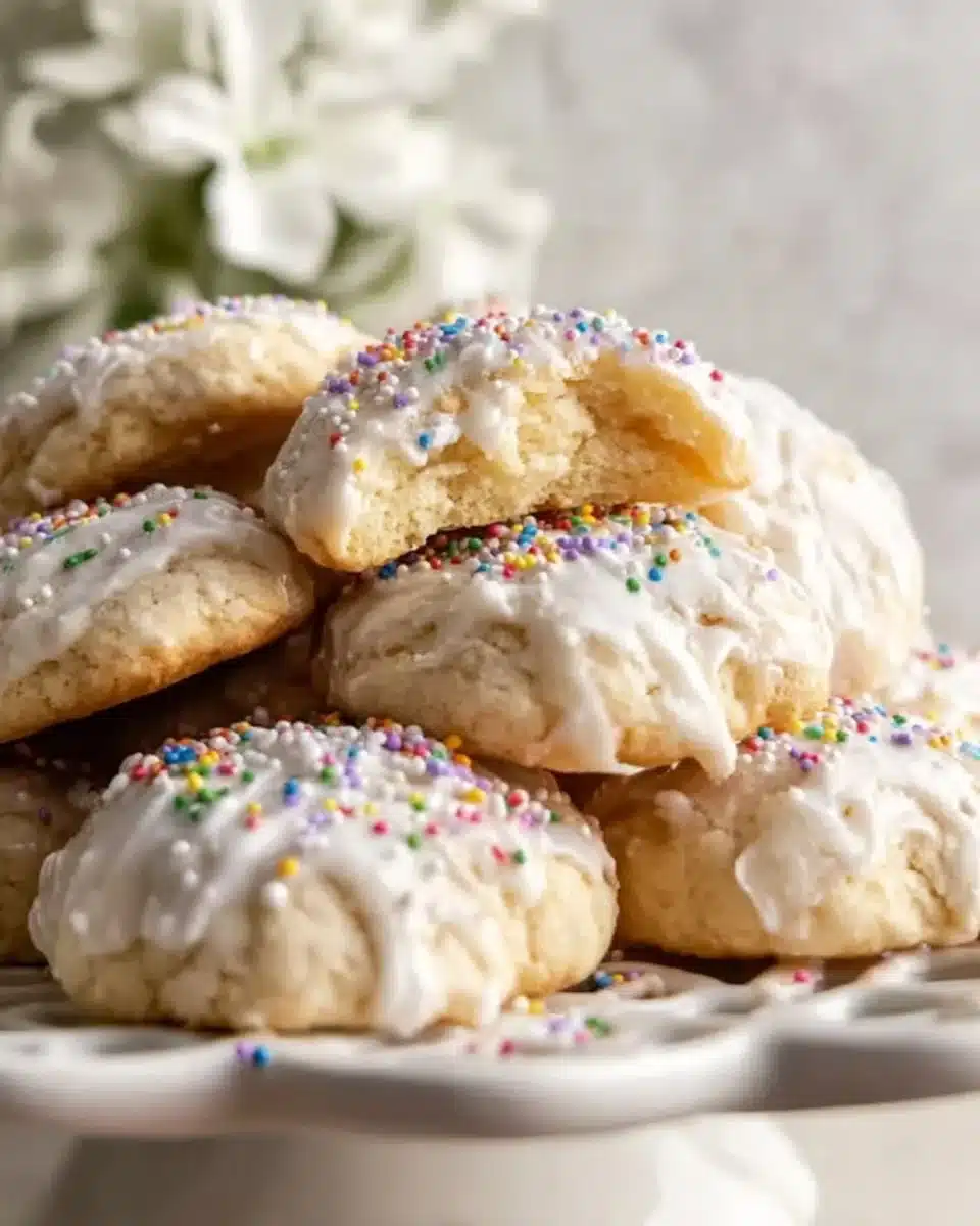 Delicious Italian Easter cookies decorated for the holiday season.