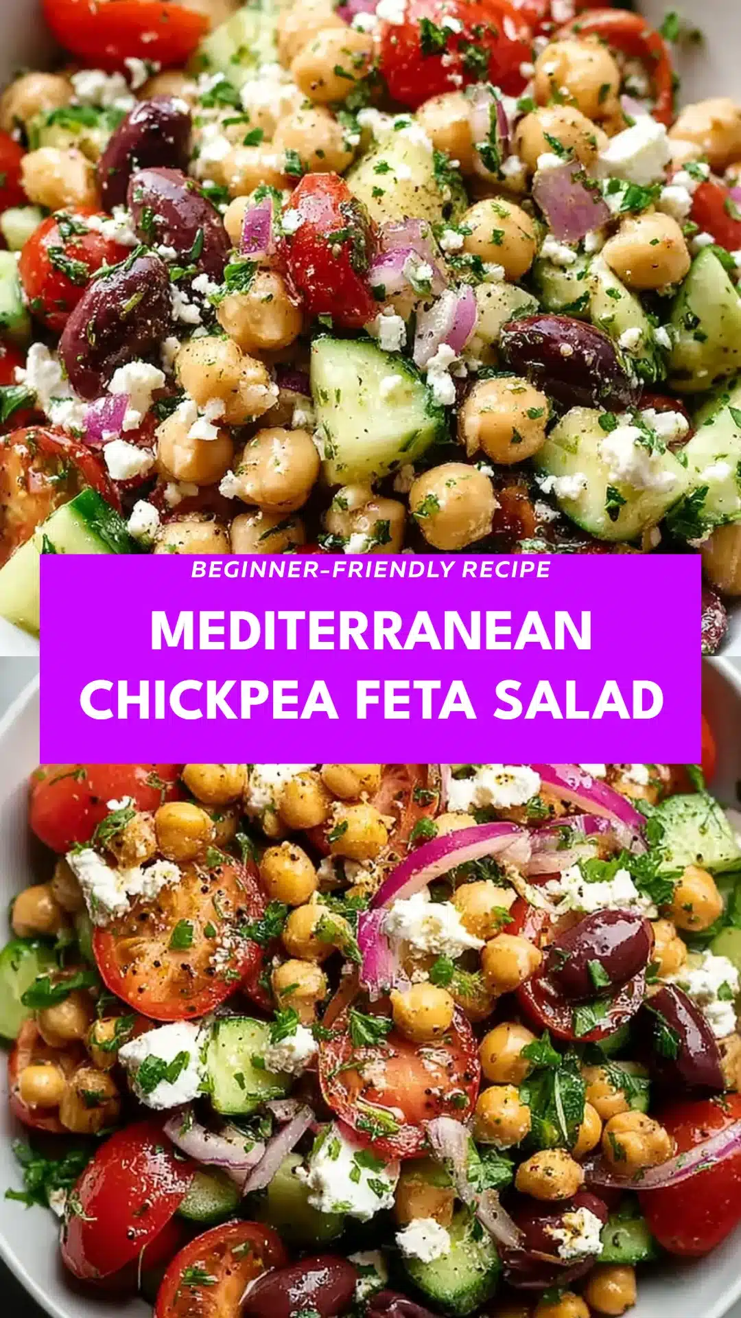 Mediterranean Chickpea Feta Salad