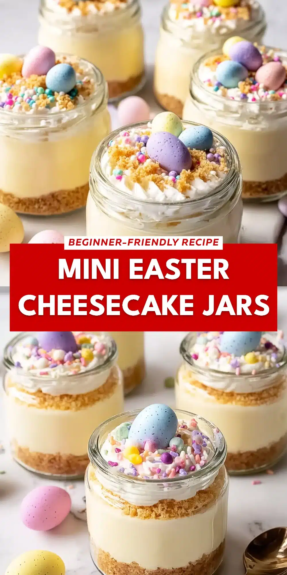 Mini Easter Cheesecake Jars