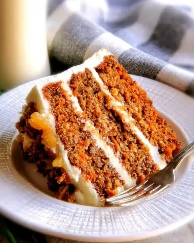 Moist Easter Pineapple Carrot Cake with pineapple and carrots