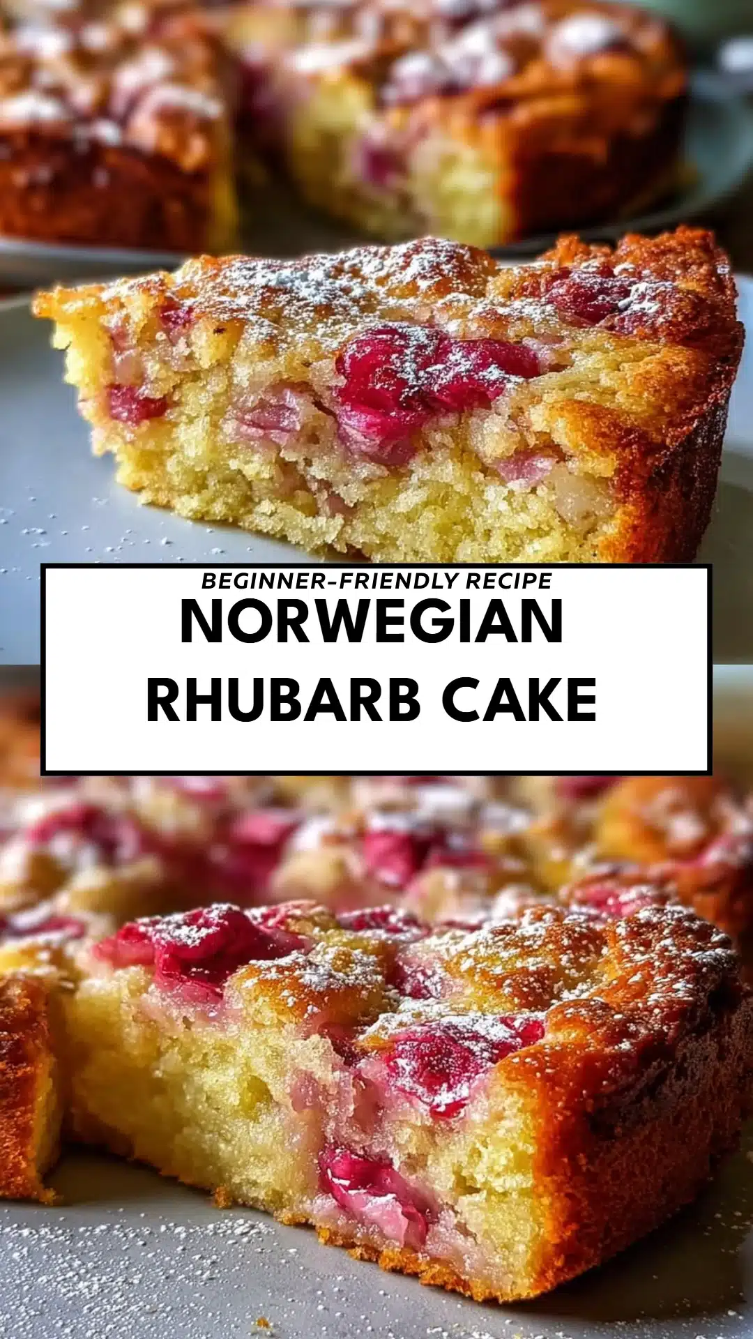 Norwegian Rhubarb Cake