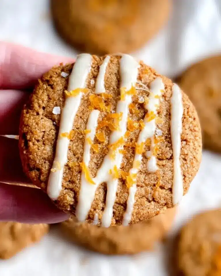 Freshly baked Orange Ginger Cookies on a plate
