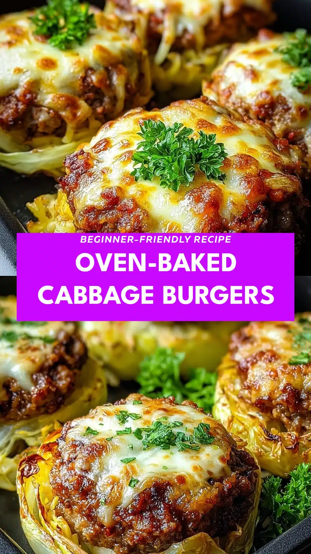 Oven-Baked Cabbage Burgers