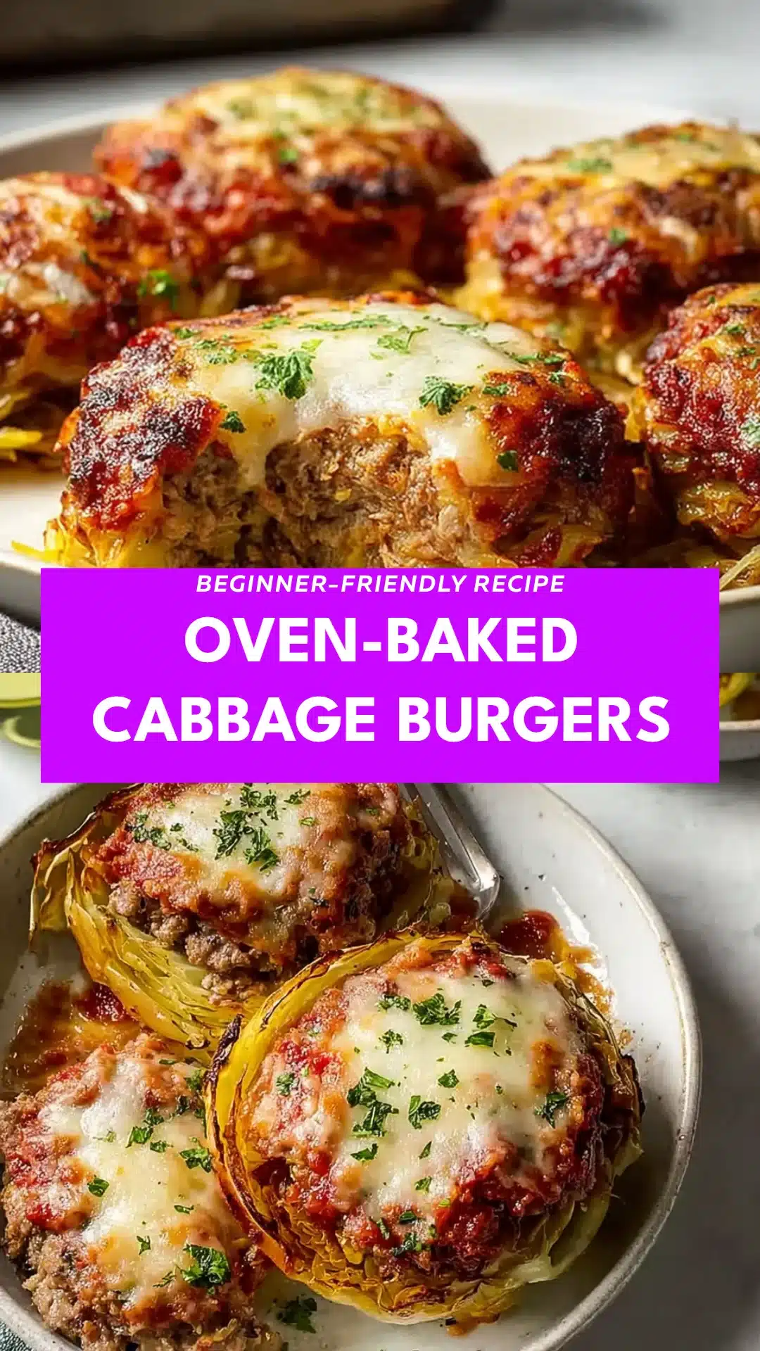 Oven-Baked Cabbage Burgers