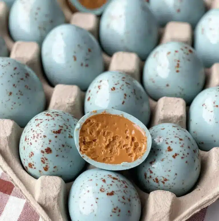 Homemade Peanut Butter Easter Eggs decorated for Easter celebrations
