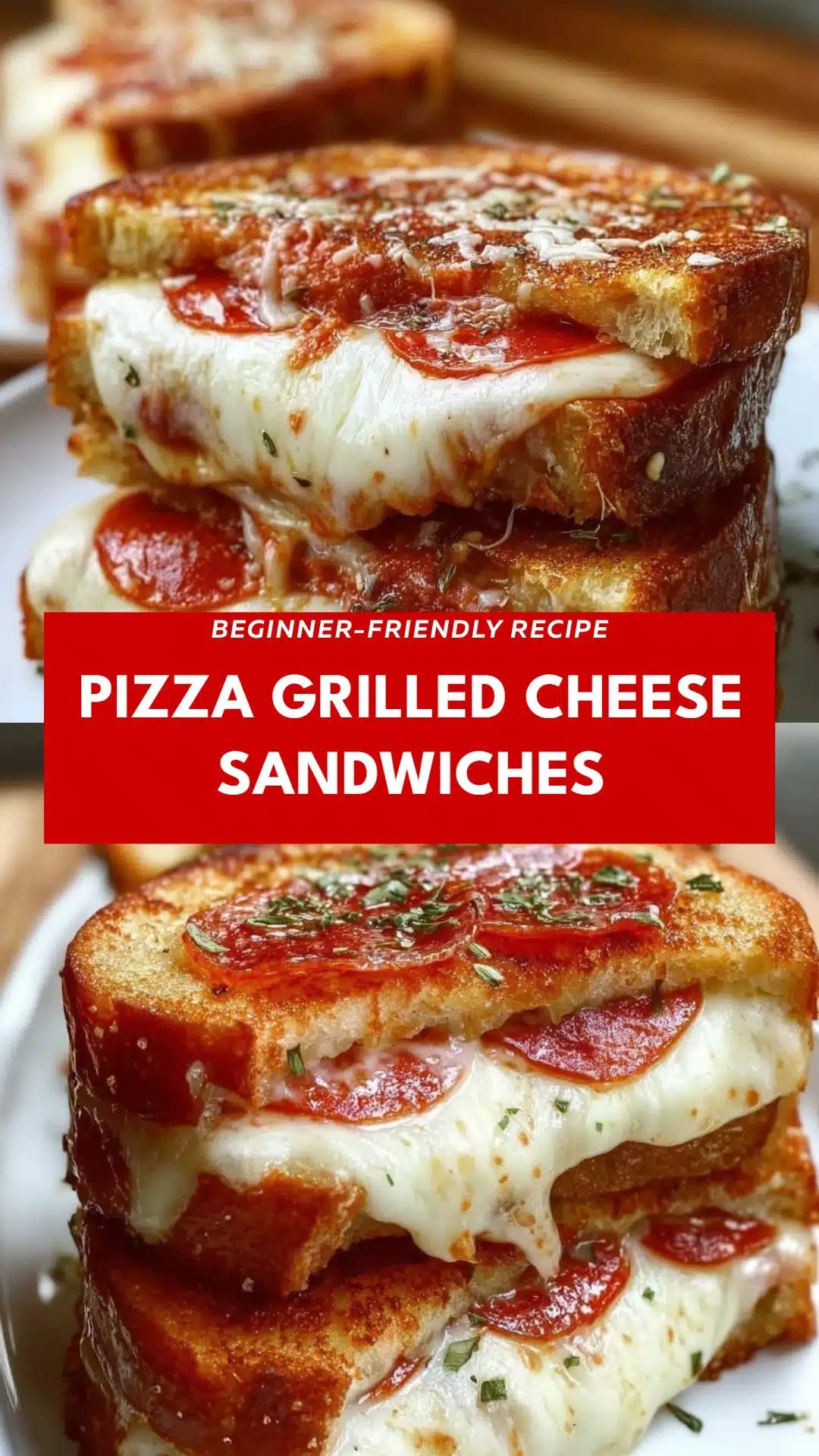 Pizza Grilled Cheese Sandwiches