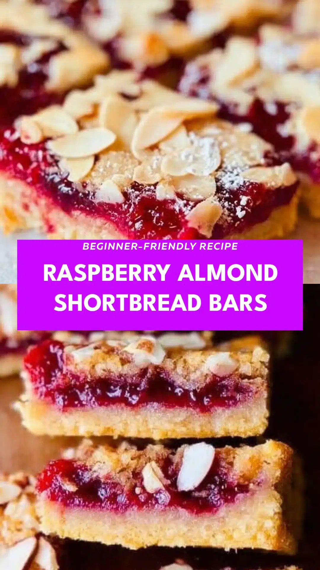 Raspberry Almond Shortbread Bars