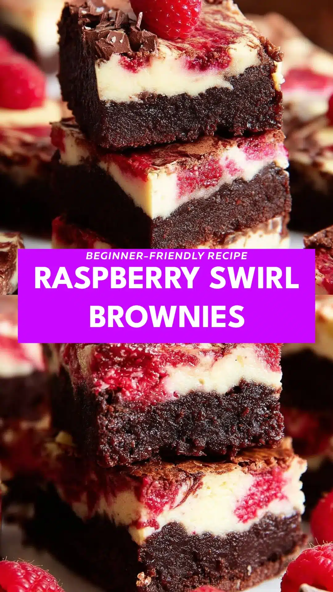 Raspberry Swirl Brownies