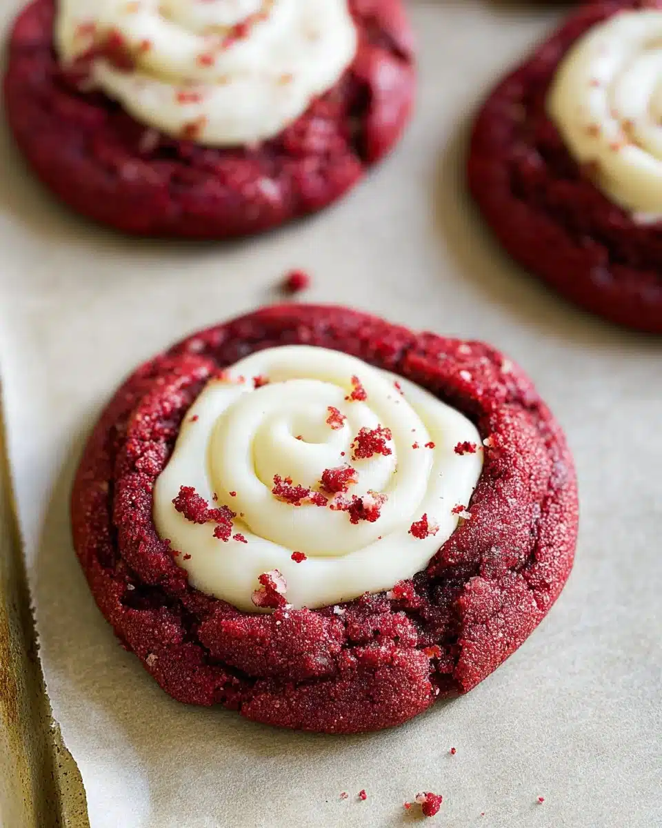 Homemade Crumbl Copycat Red Velvet Cookies
