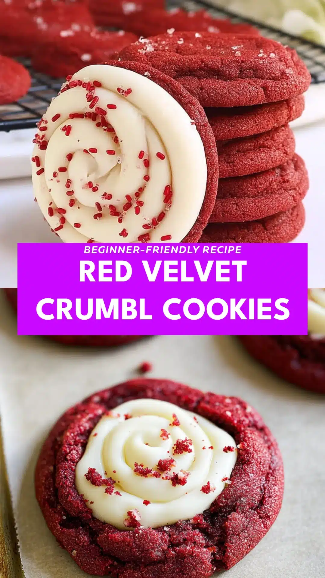 Red Velvet Crumbl Cookies