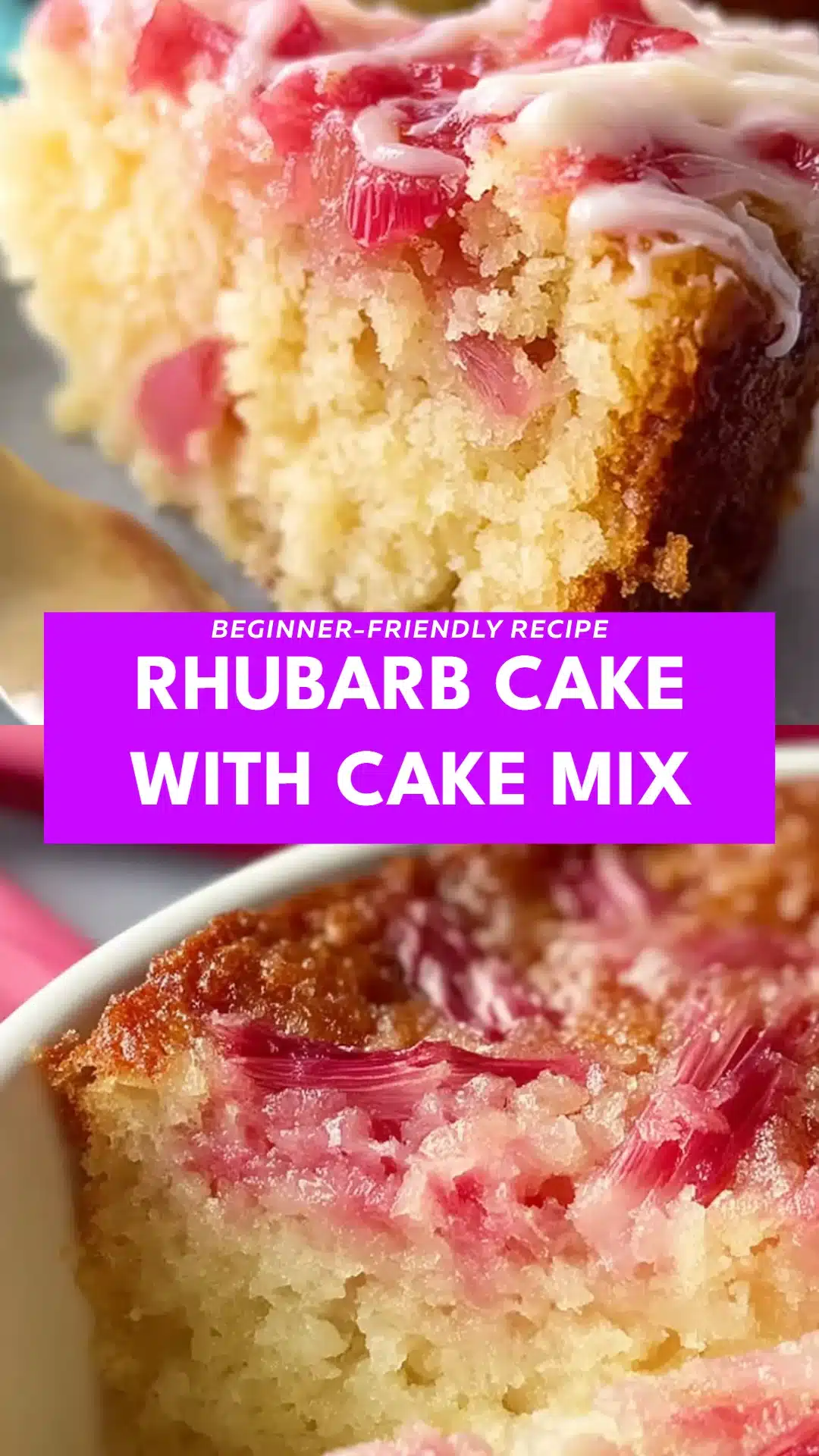 Rhubarb Cake with Cake Mix