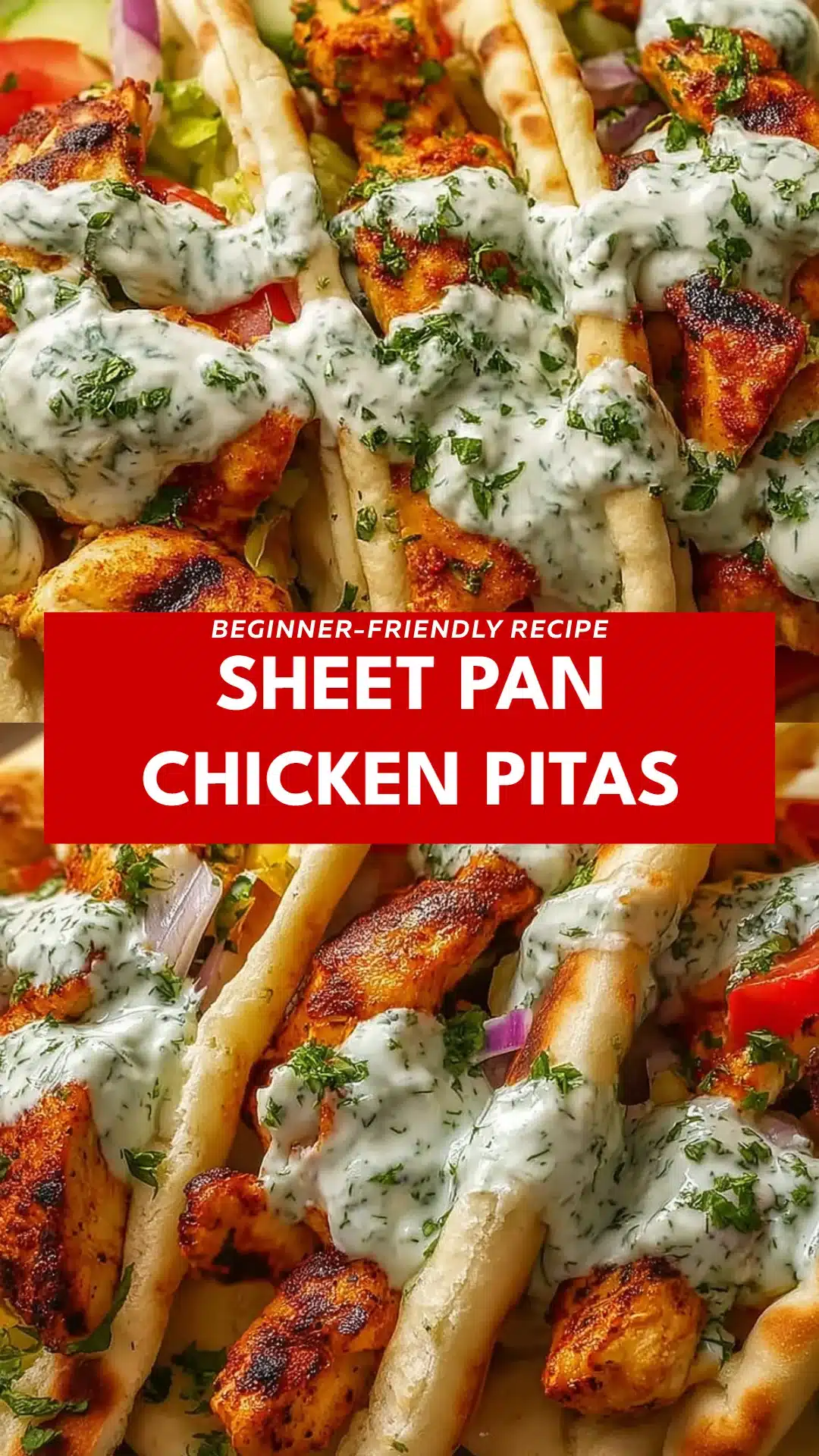 Sheet Pan Chicken Pitas