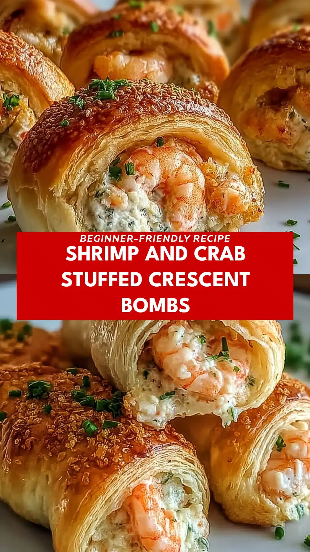 Shrimp and Crab Stuffed Crescent Bombs