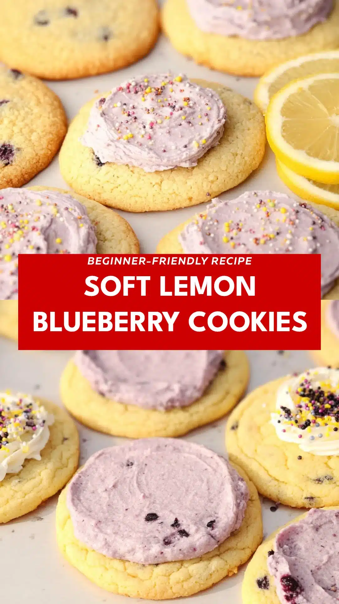 Soft Lemon Blueberry Cookies
