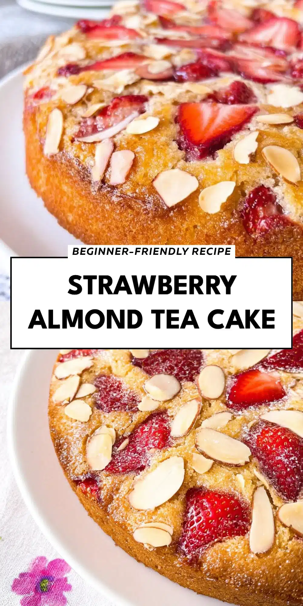 Strawberry Almond Tea Cake