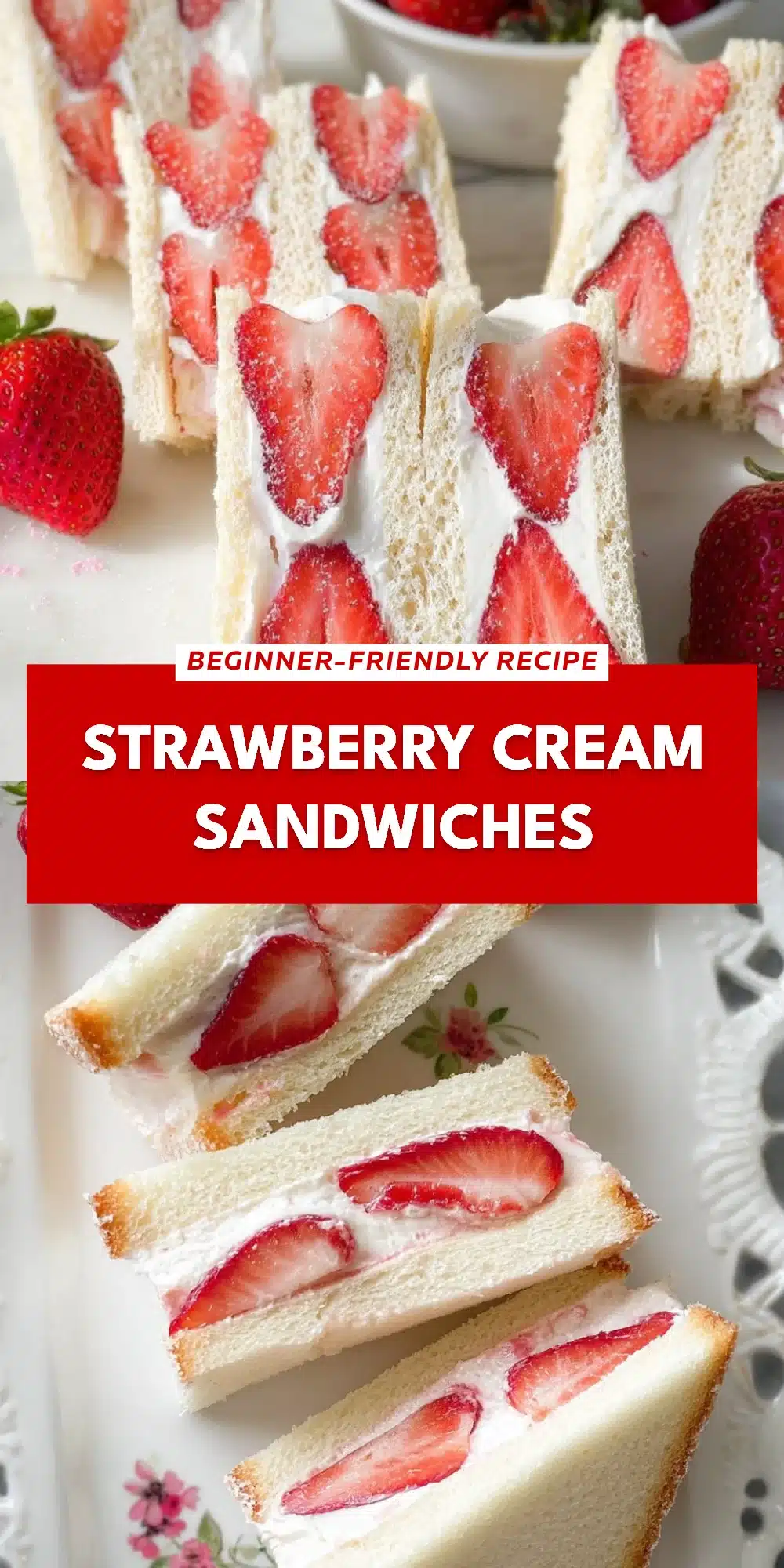 Strawberry Cream Sandwiches