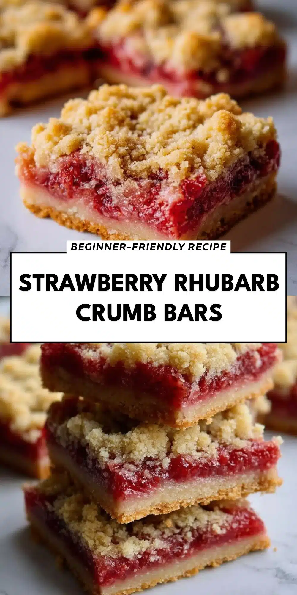 Strawberry Rhubarb Crumb Bars