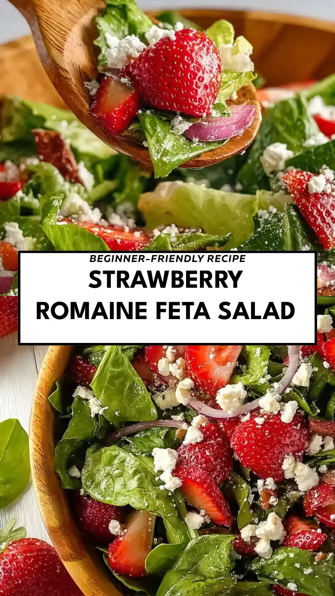 Strawberry Romaine Feta Salad