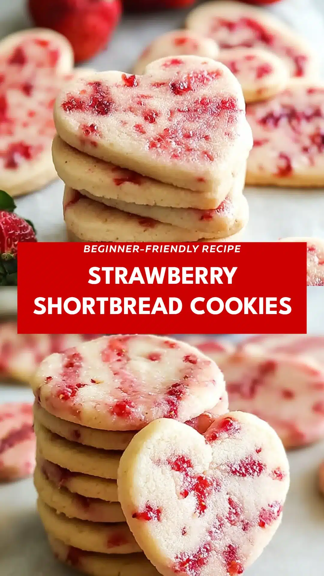 Strawberry Shortbread Cookies