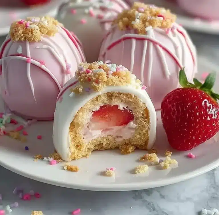 Strawberry Shortcake Easter Egg Bombs decorated for an Easter celebration.