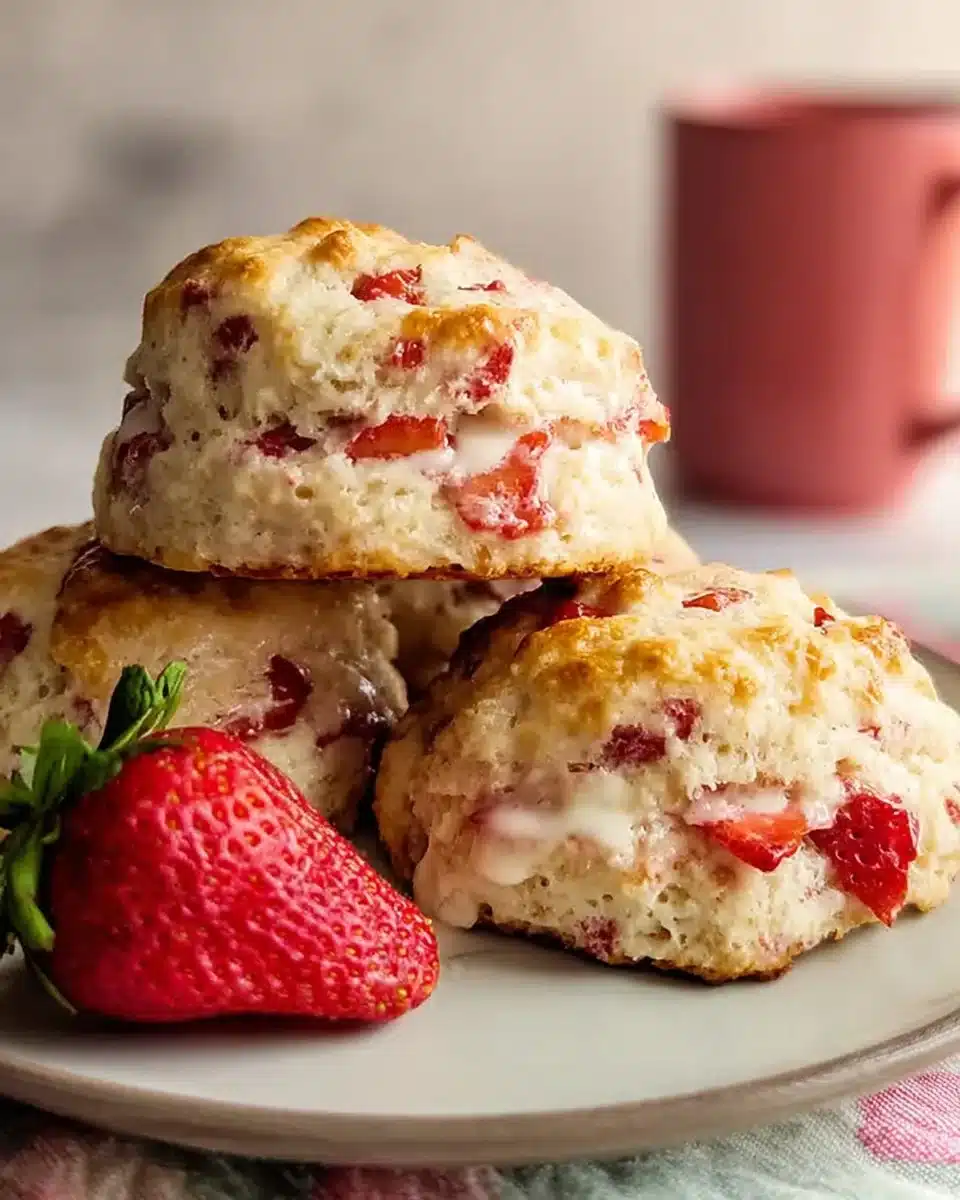 Classic Strawberry Vanilla Bean Scones