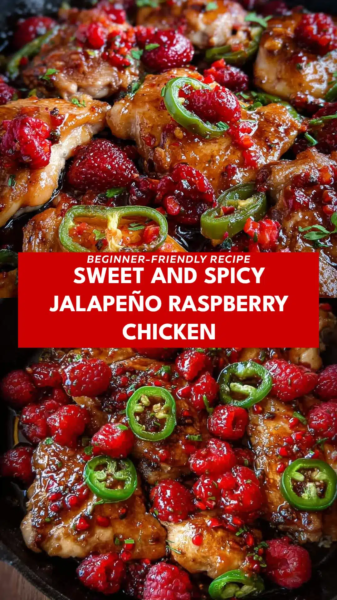 Sweet and Spicy Jalapeño Raspberry Chicken