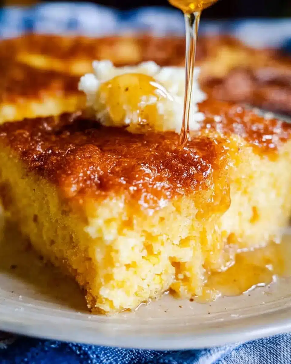 Delicious Sweet Honey Corn Bake fresh out of the oven