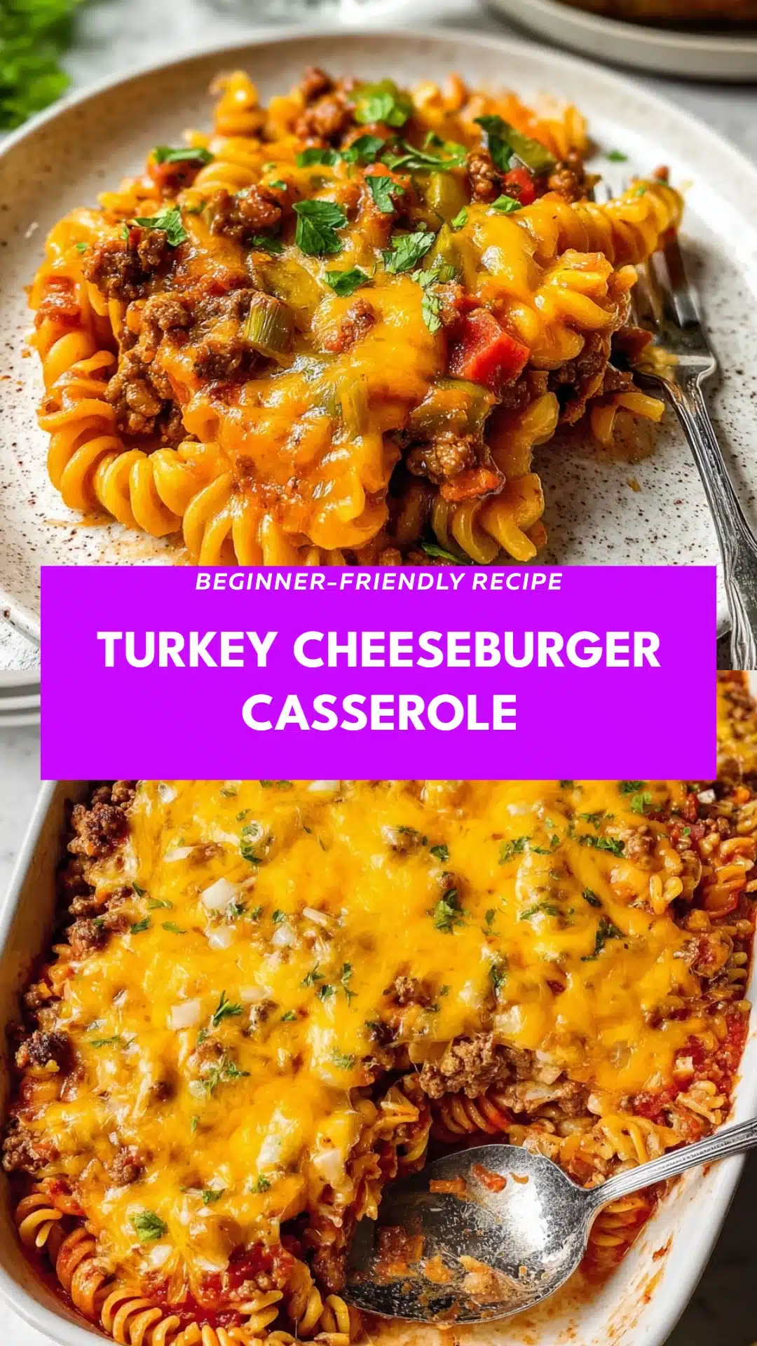 Turkey Cheeseburger Casserole