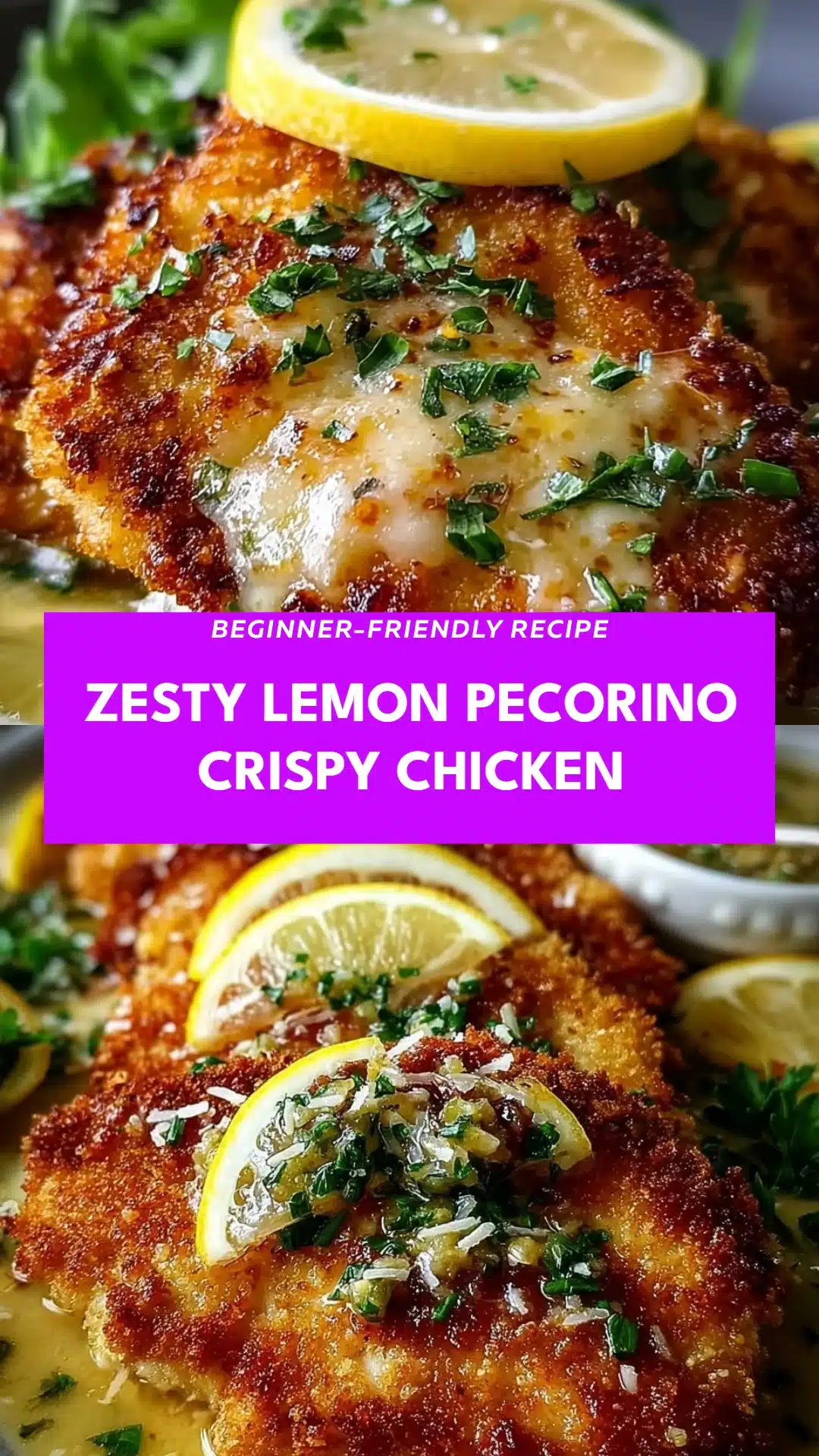 Zesty Lemon Pecorino Crispy Chicken