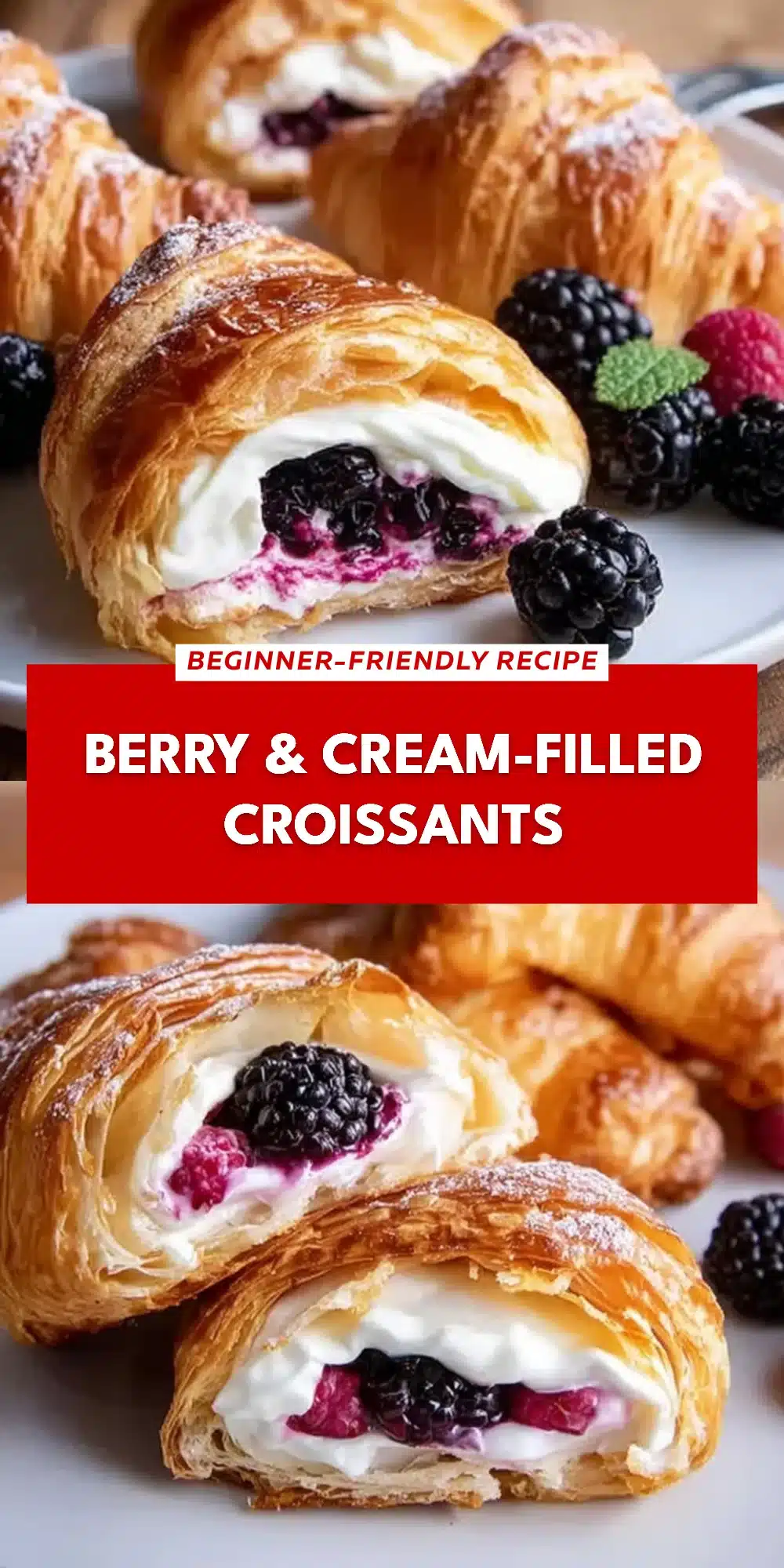 Berry & Cream-Filled Croissants