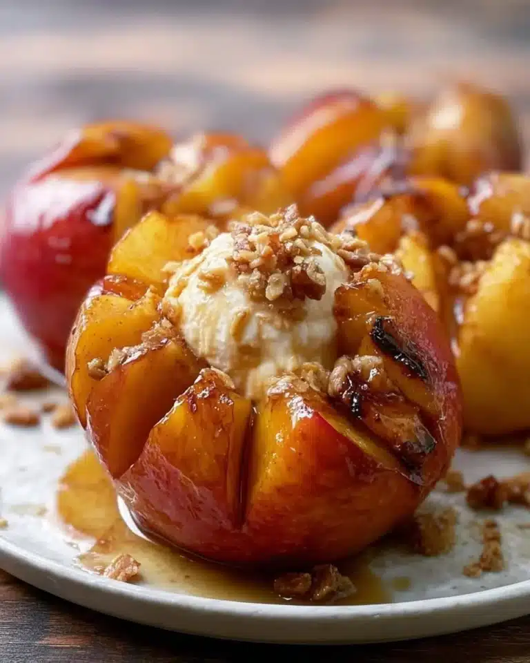 Delicious bloomin' grilled apples served on a platter with cinnamon and caramel