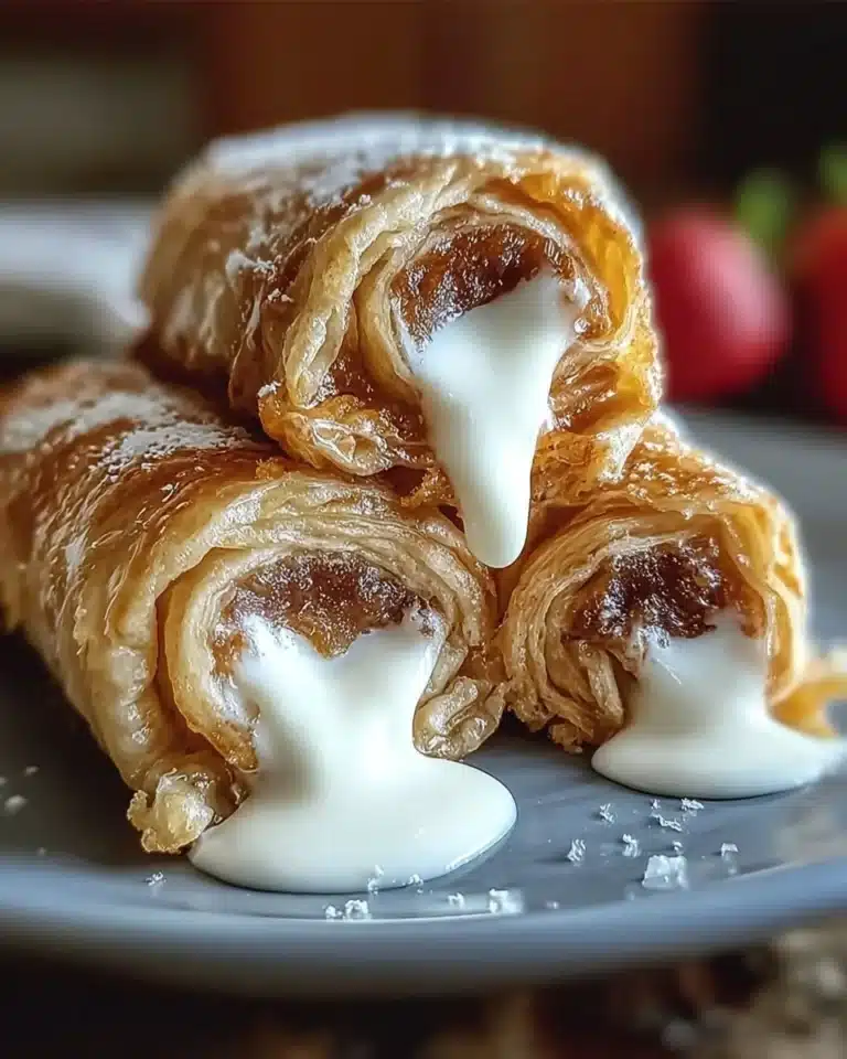 Delicious cheesecake chimichangas with crispy edges and creamy filling