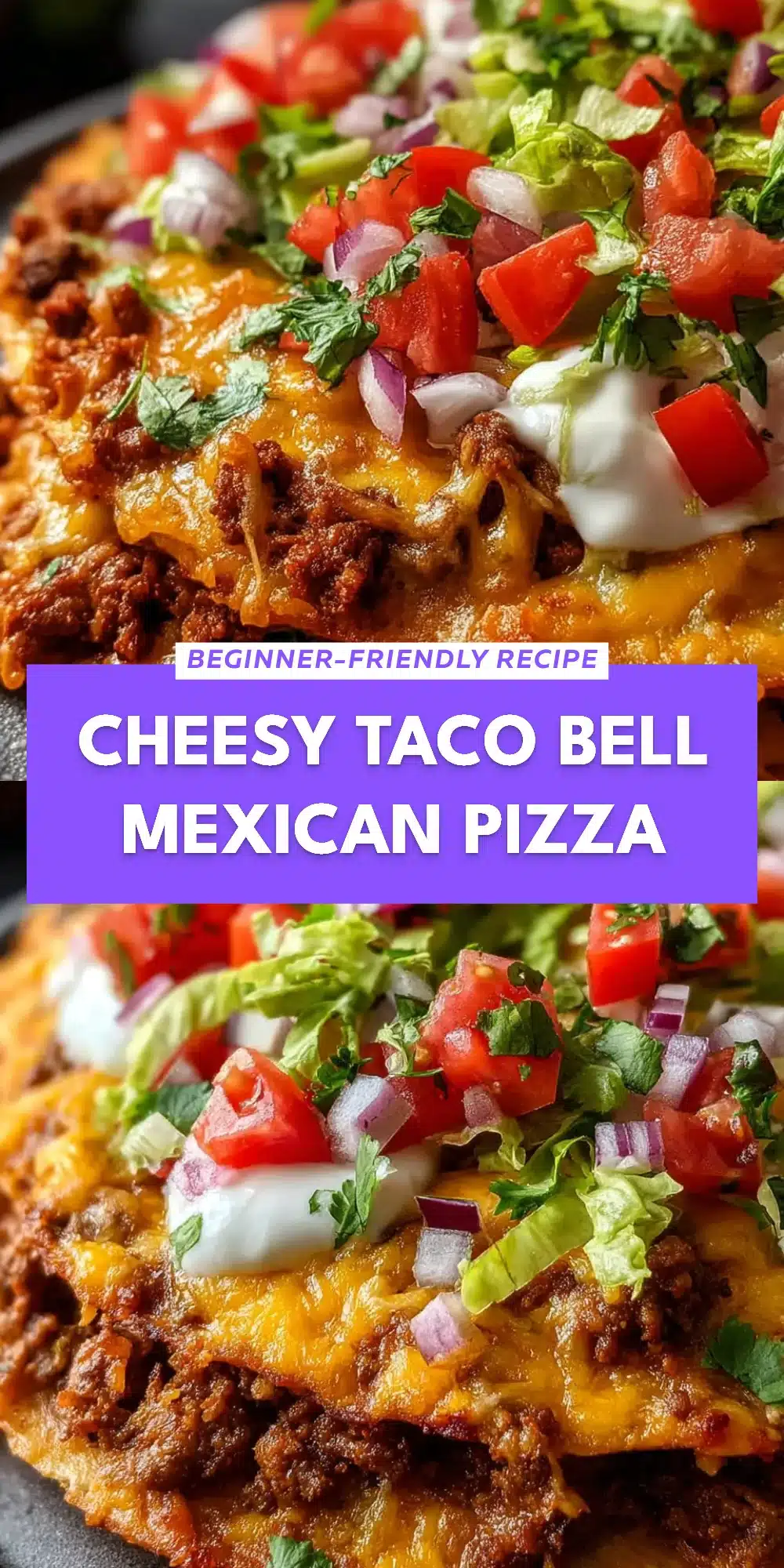 Cheesy Taco Bell Mexican Pizza