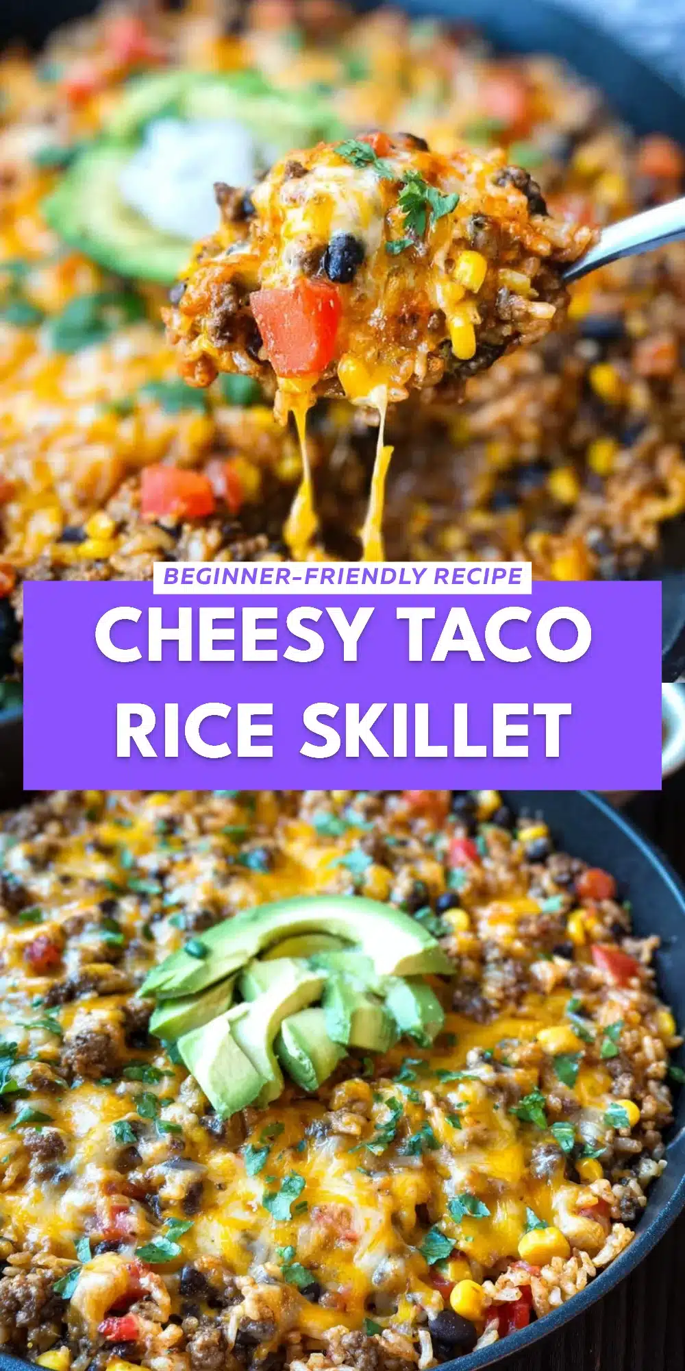 Cheesy Taco Rice Skillet