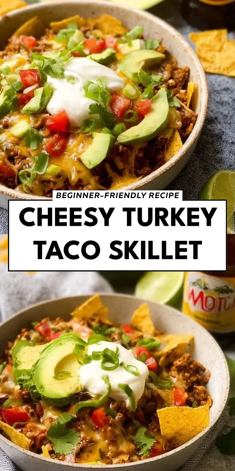 Cheesy Turkey Taco Skillet