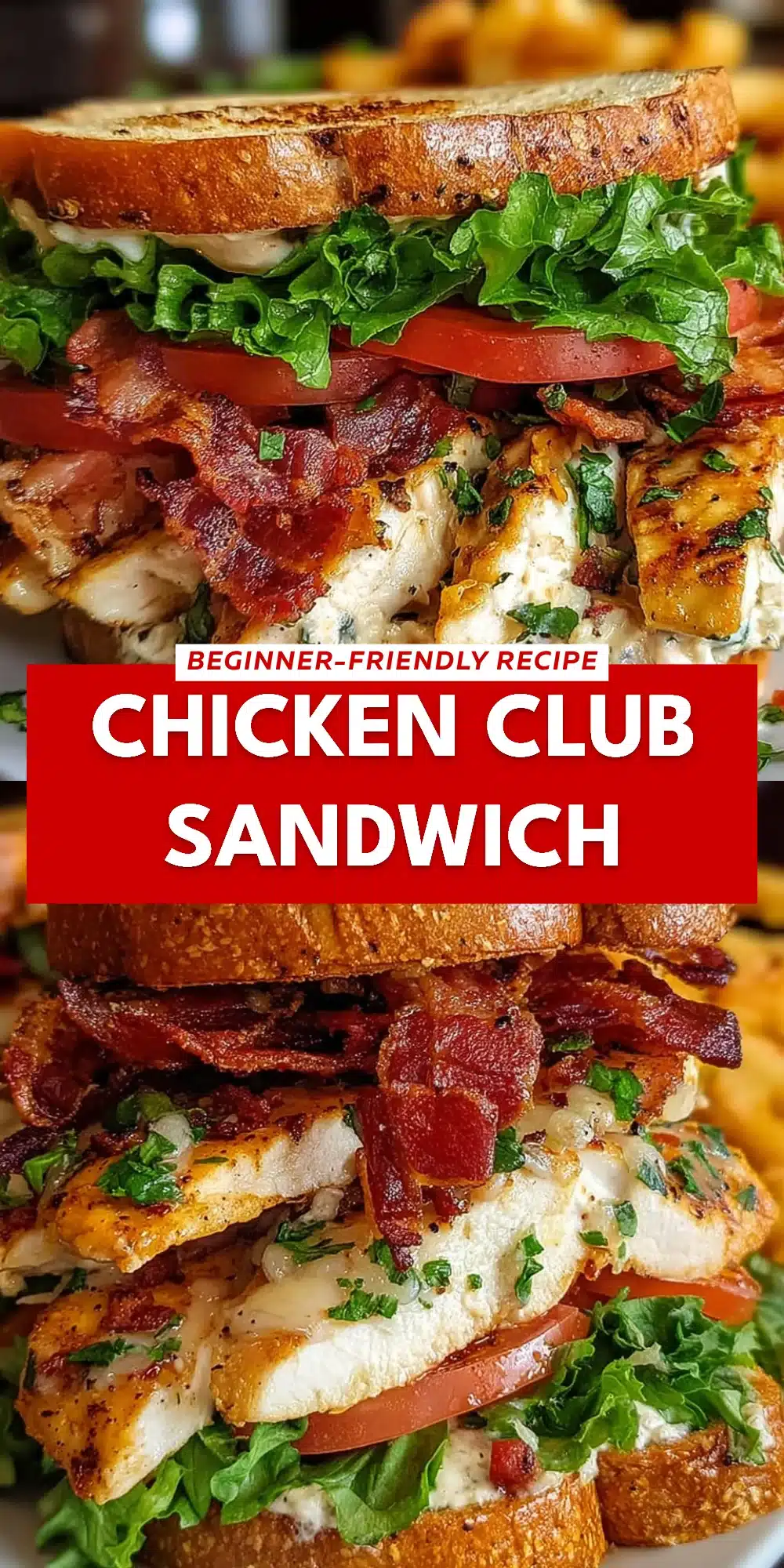 Ultimate Loaded Chicken Club Sandwich