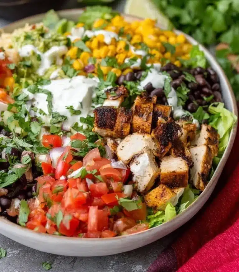 Delicious Chipotle Burrito Bowl with fresh ingredients and vibrant colors