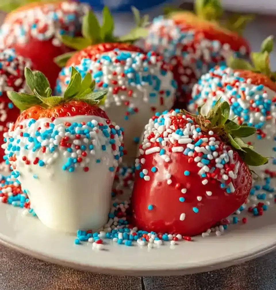 Delicious chocolate covered strawberries on a white plate