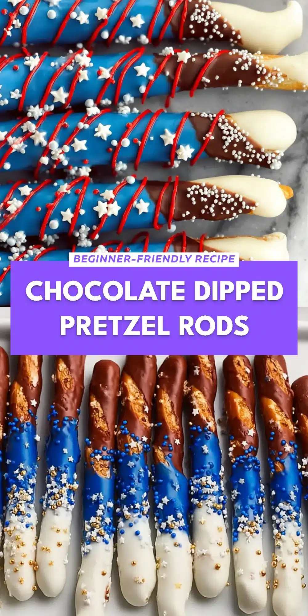 Chocolate Dipped Pretzel Rods
