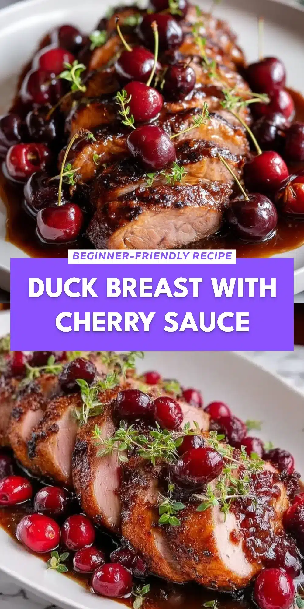 Duck Breast with Cherry Sauce