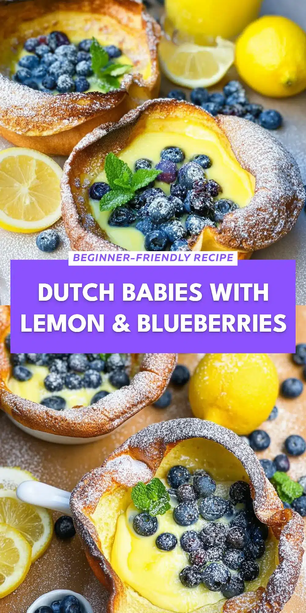 Dutch Babies with Lemon & Blueberries