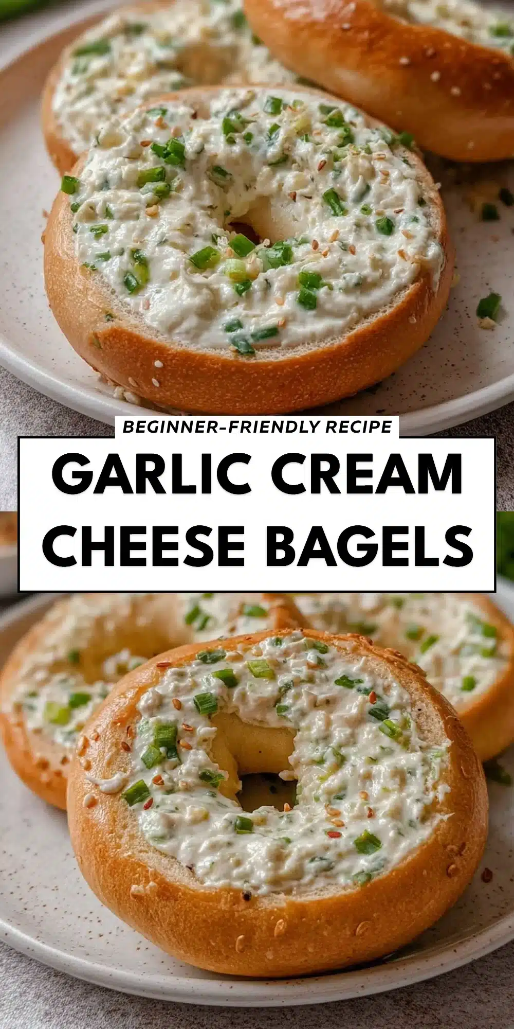 Garlic Cream Cheese Bagels