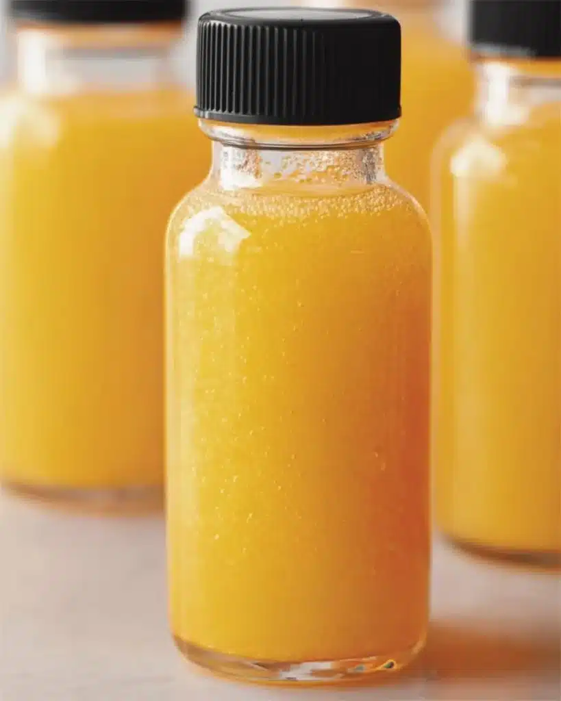 Fresh ginger shots for a healthy lifestyle and immune support