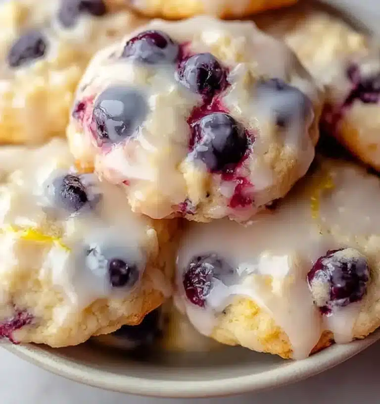 Delicious healthy blueberry cookies on a baking tray