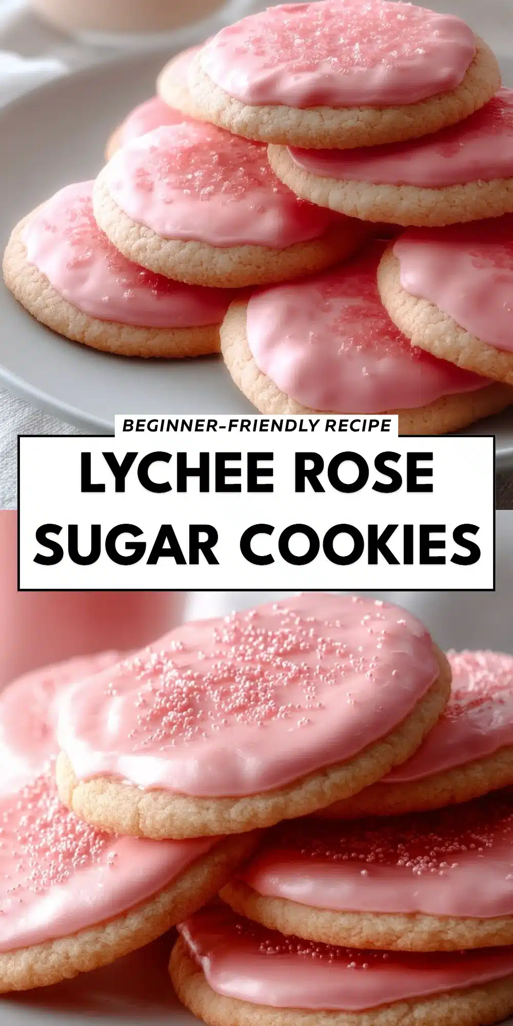 Lychee Rose Sugar Cookies